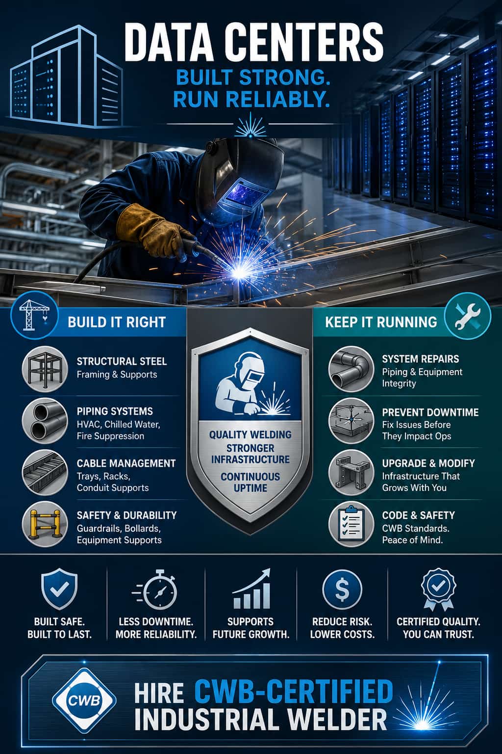 industrial welder for data centres
