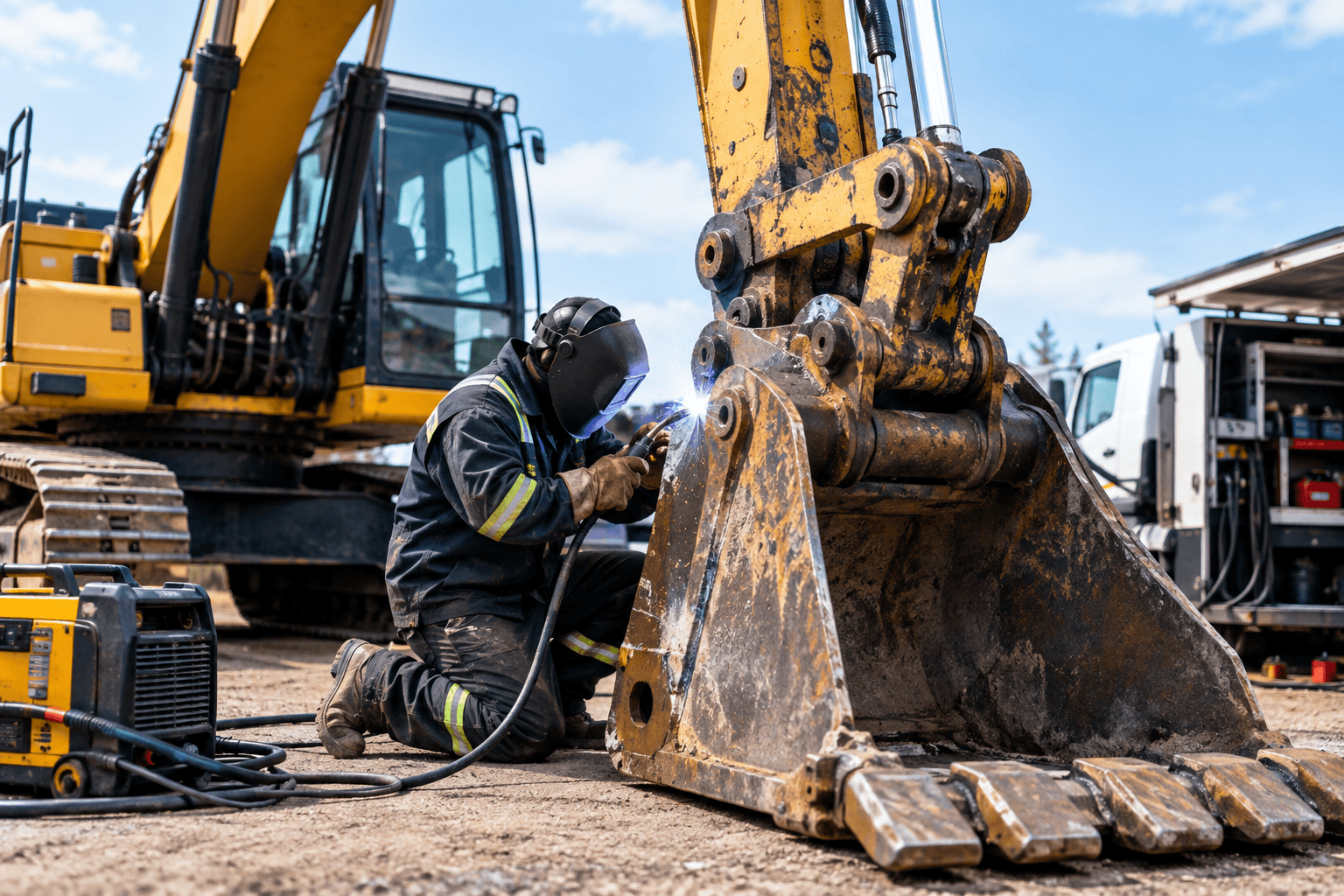 Heavy Equipment Repair for Excavator Buckets and Booms